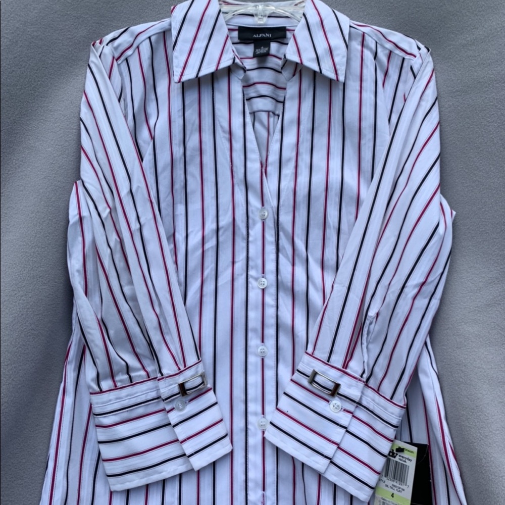 Alfani stripped button down shirt - Picture 3 of 7